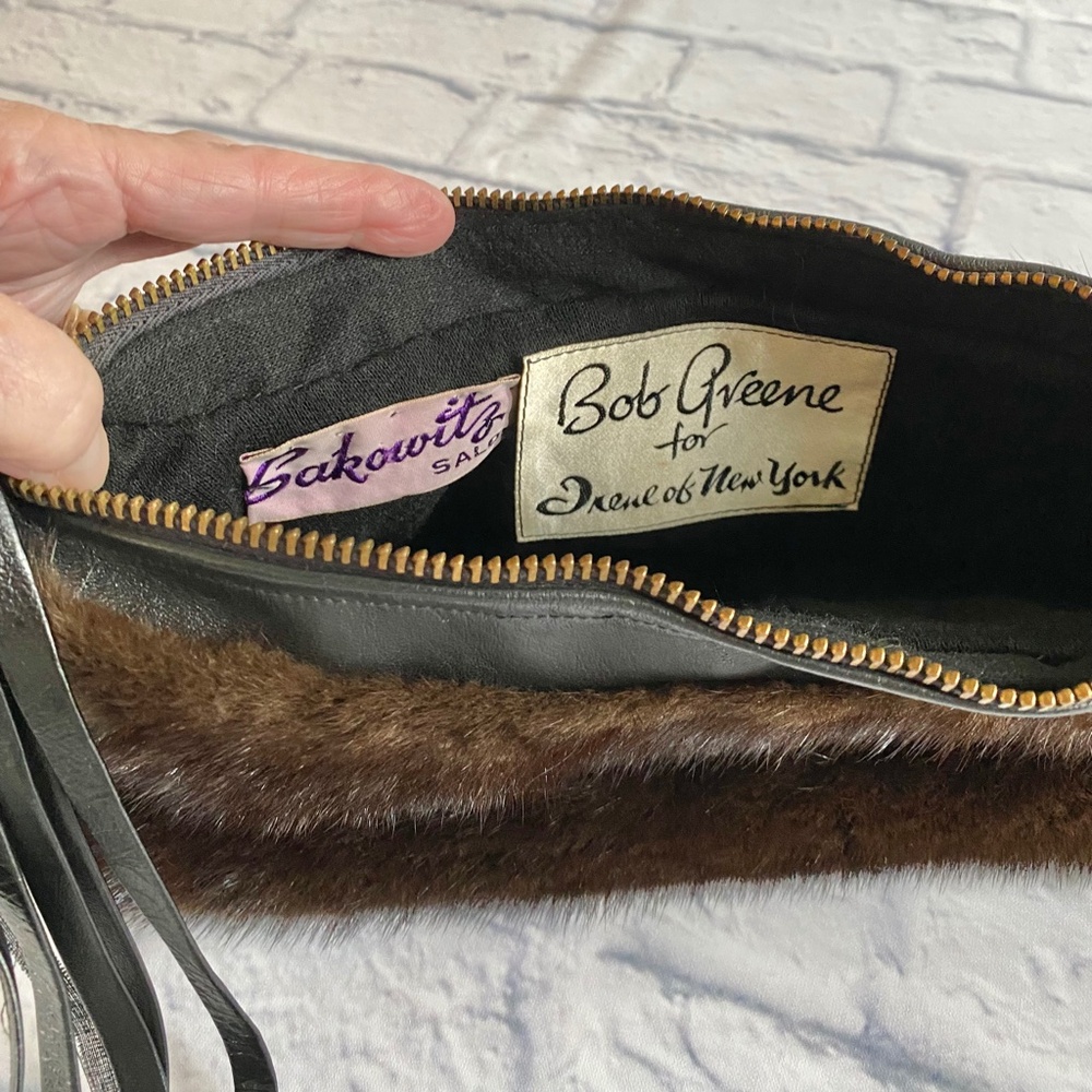 VINTAGE Bob Greene For Irene of New York REAL MINK HANDBAG - Picture 2 of 7